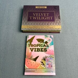 Kozmic Colours Velvet Twilight & Tropical Vibes Face Eye Makeup Palette Set NIB
